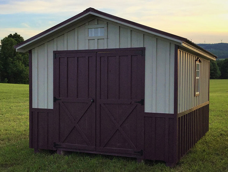custom board and batten storage shed