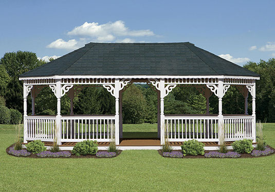 vinyl covered outdoor gazebo